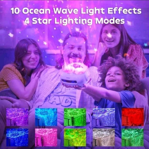 Dohoii Star Projector Galaxy Night Light for Kids, Ocean Wave Projector with Blu - Picture 2 of 5